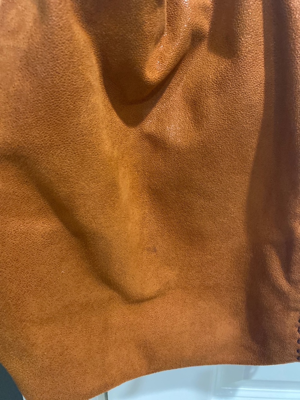 Stella McCartney Falabella Orange Shaggy Deer Chain Tote Bag - Picture 8 of 8
